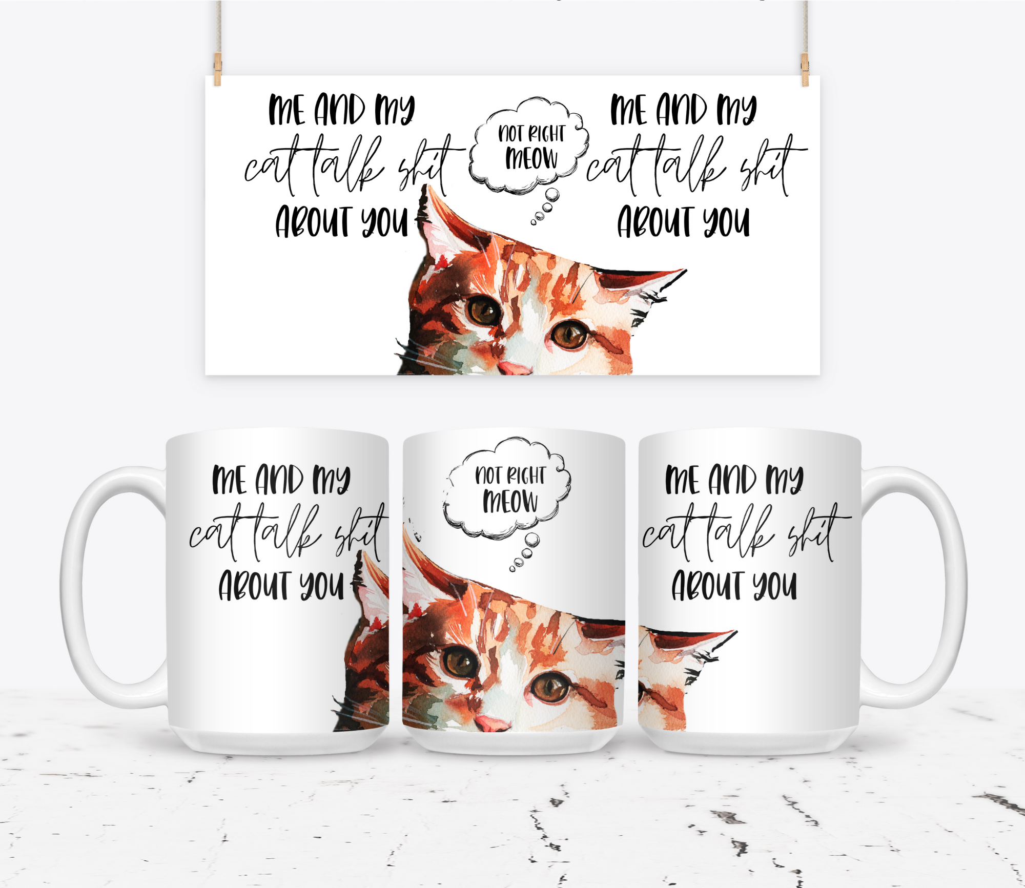 Me And My Cat Talk Shit About You (Orange Kitty) - The Pretty Things.ca