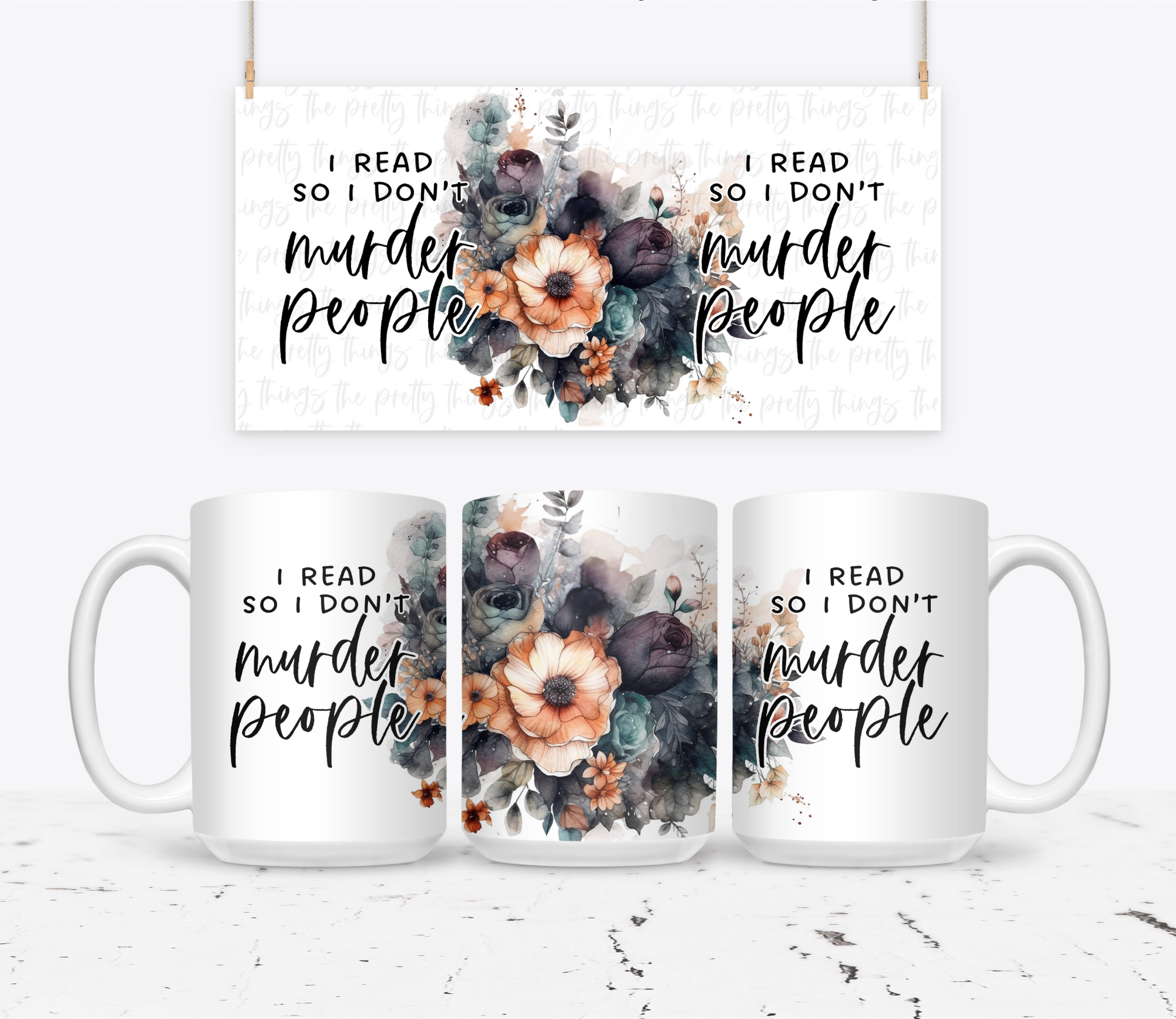 I Read So I Don't Murder People | Mug