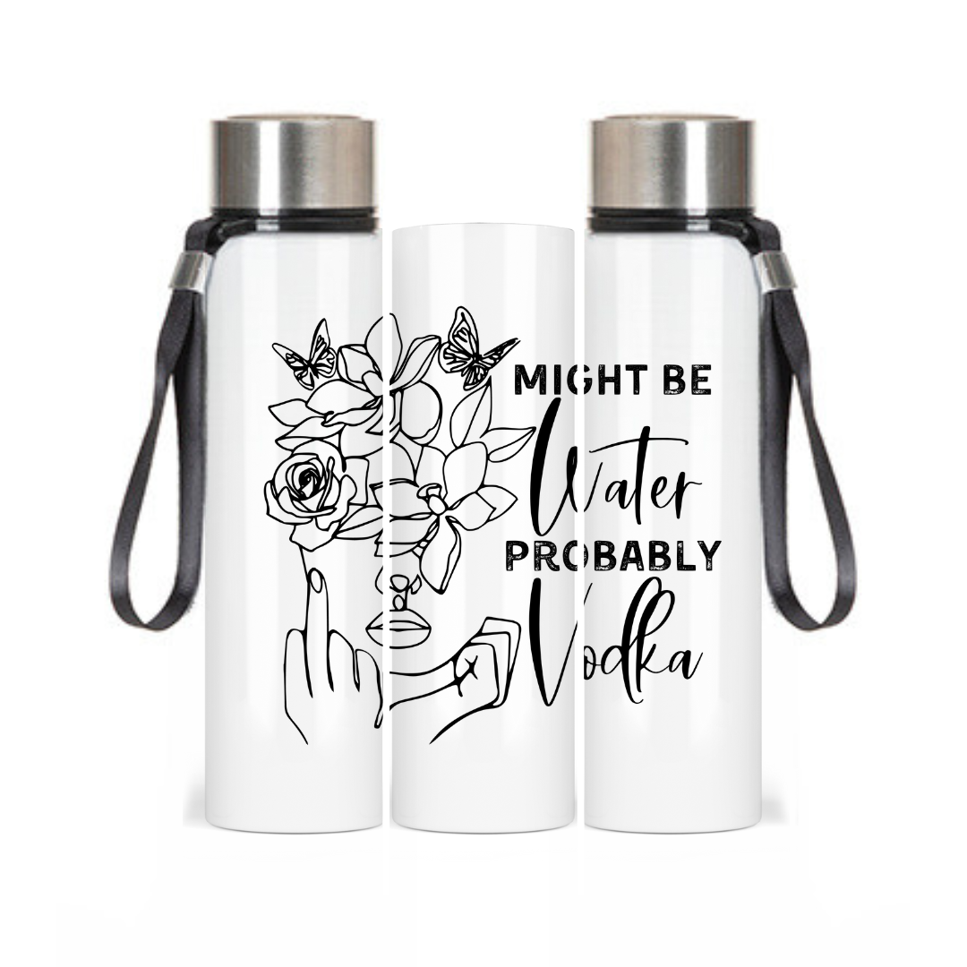 Might Be Water Probably Vodka (Woman) | 27oz Water Bottle - The Pretty Things.ca