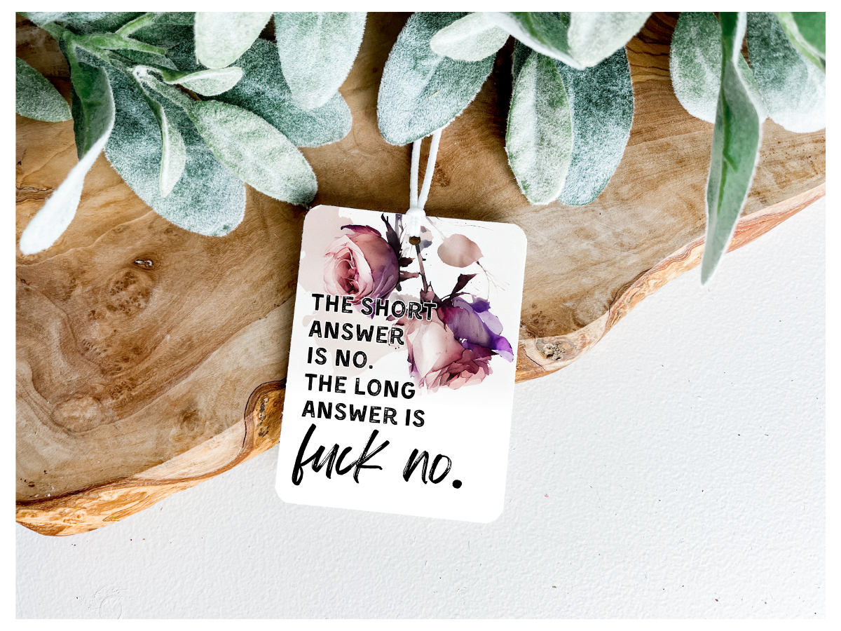 Fuck No | Unscented Air Freshener - The Pretty Things.ca