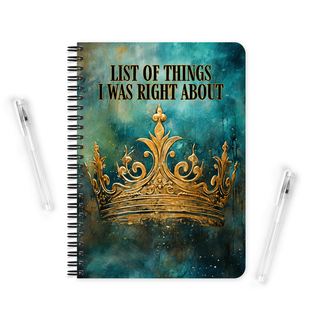 List Of Things I Was Right About | Notebook - The Pretty Things.ca
