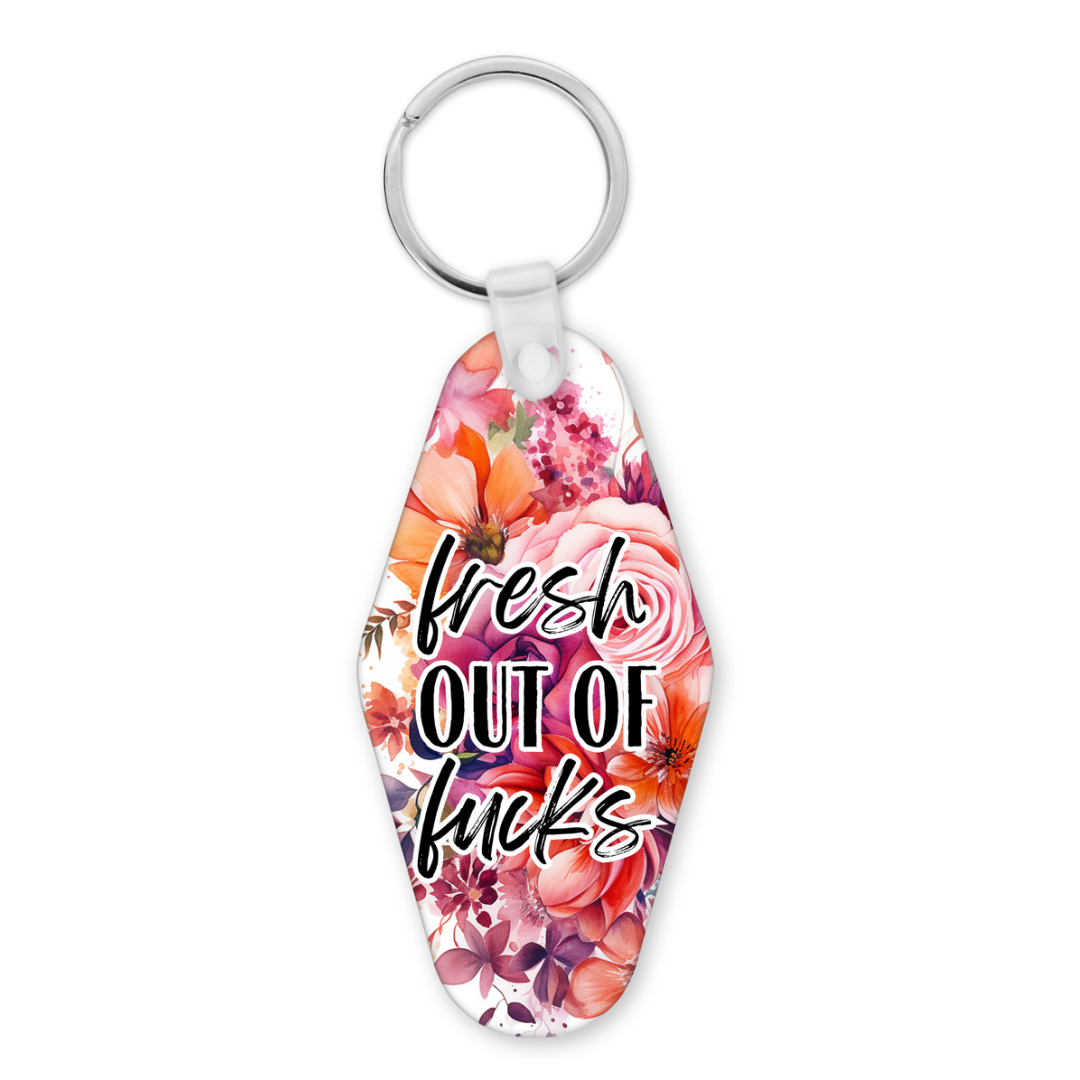 Fresh Out Of Fucks | Motel Keyring - The Pretty Things.ca