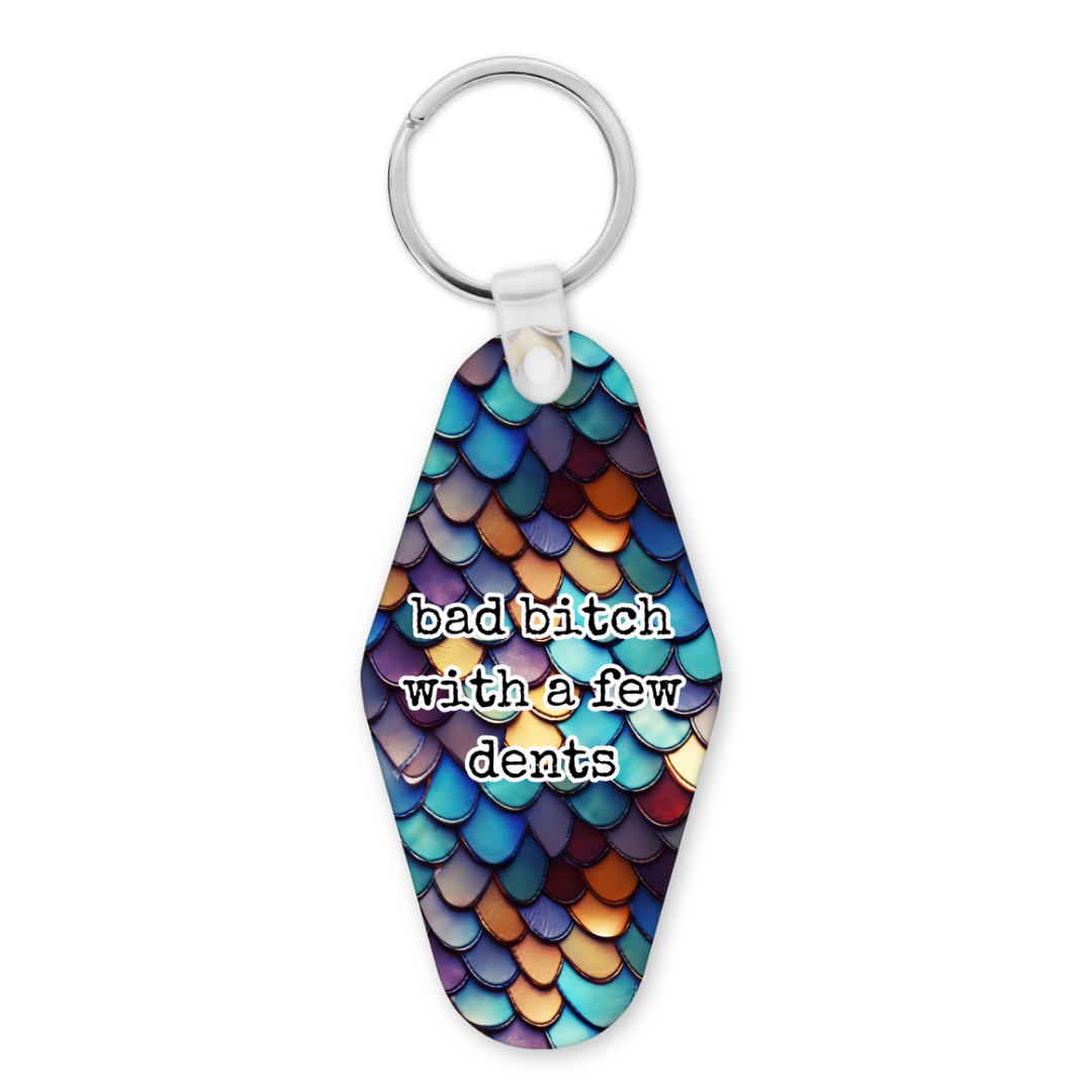 Bad Bitch With A Few Dents | Motel Keyring - The Pretty Things.ca