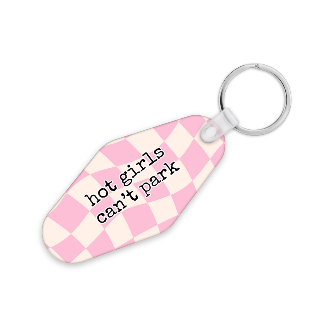 Hot Girls Can't Park | Motel Keyring - The Pretty Things.ca