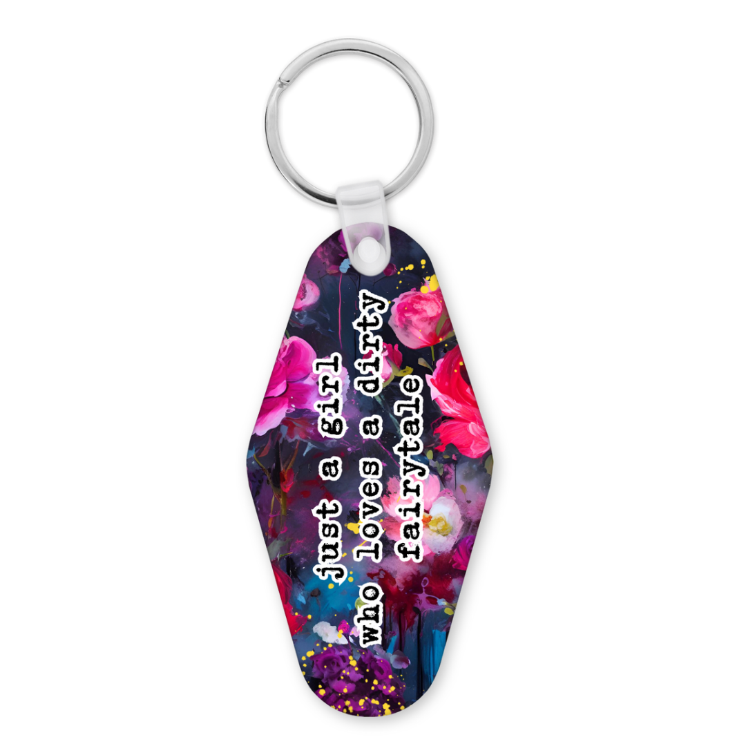 Just A Girl Who Loves A Dirty Fairytale | Motel Keyring - The Pretty Things.ca