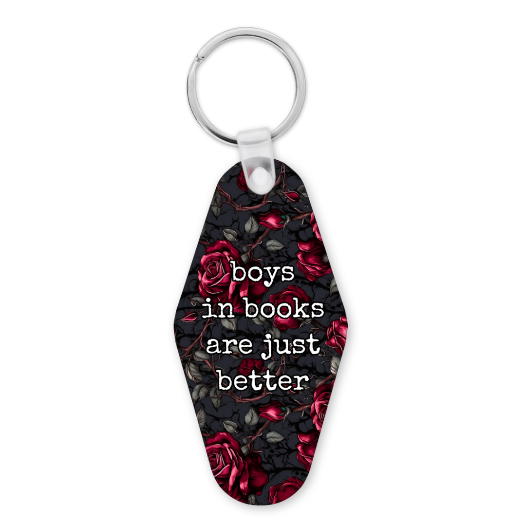 Boys In Books Are Just Better | Motel Keyring - The Pretty Things.ca