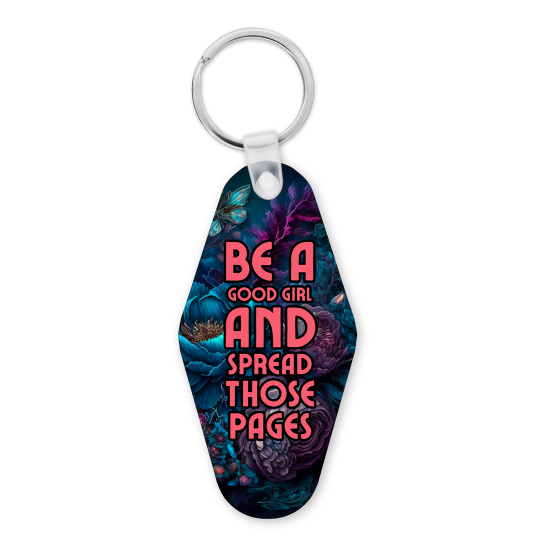 Be A Good Girl And Spread Those Pages | Motel Keyring - The Pretty Things.ca