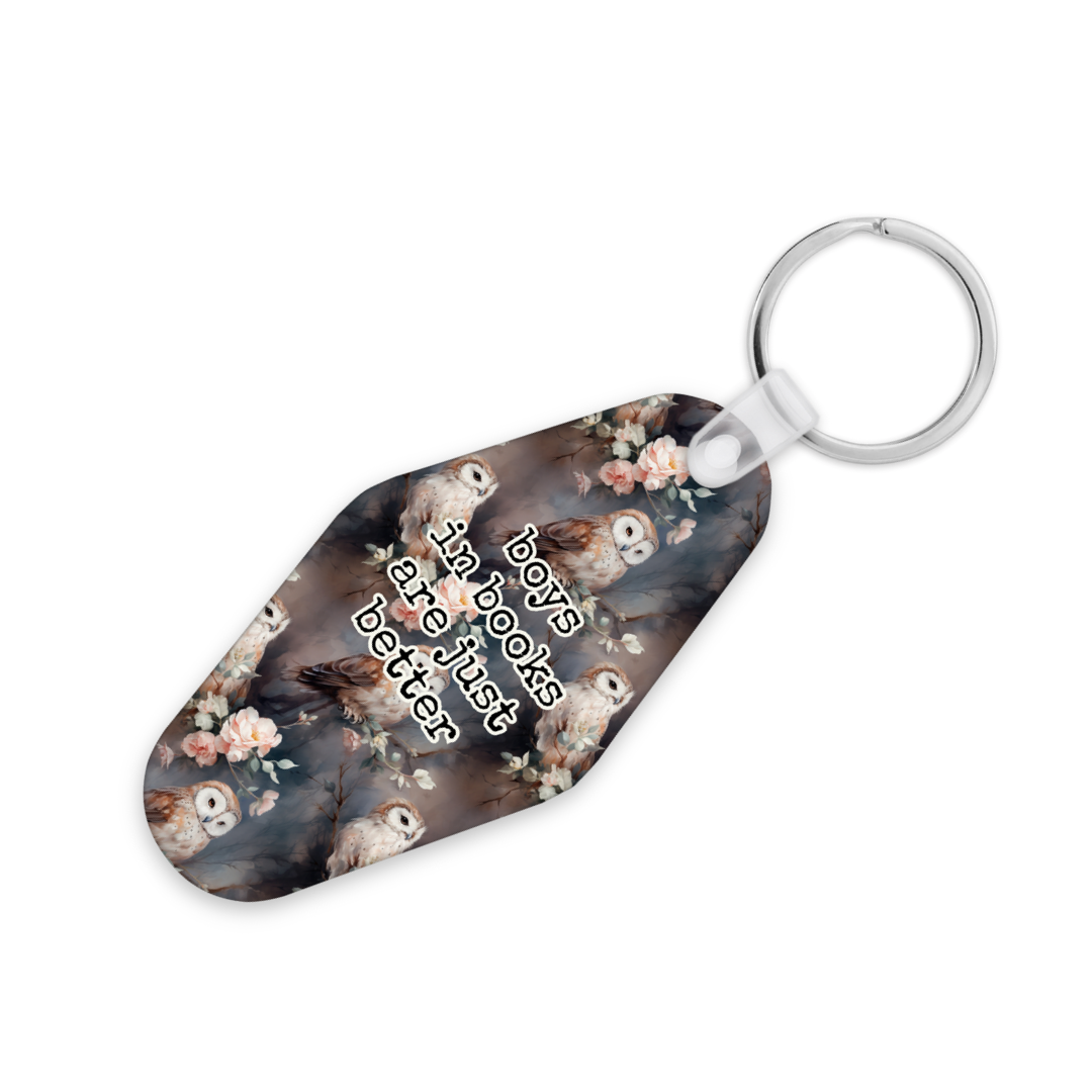 Boys In Books Are Just Better | Motel Keyring - The Pretty Things.ca
