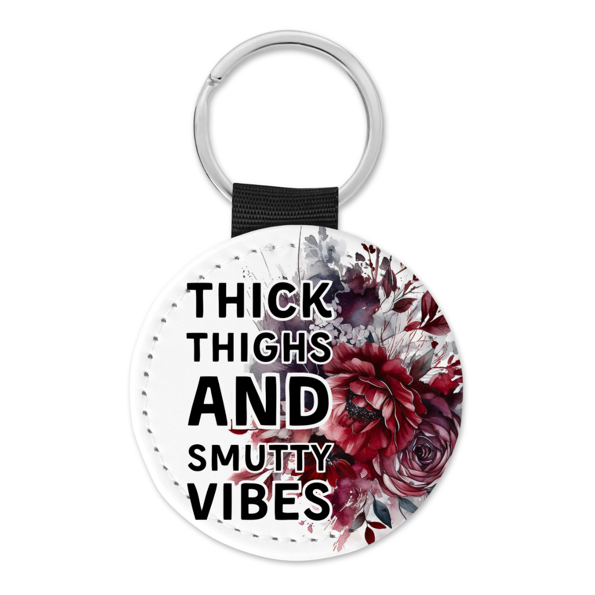Thick Thighs And Smutty Vibes | Book Lovers Keyring - The Pretty Things.ca