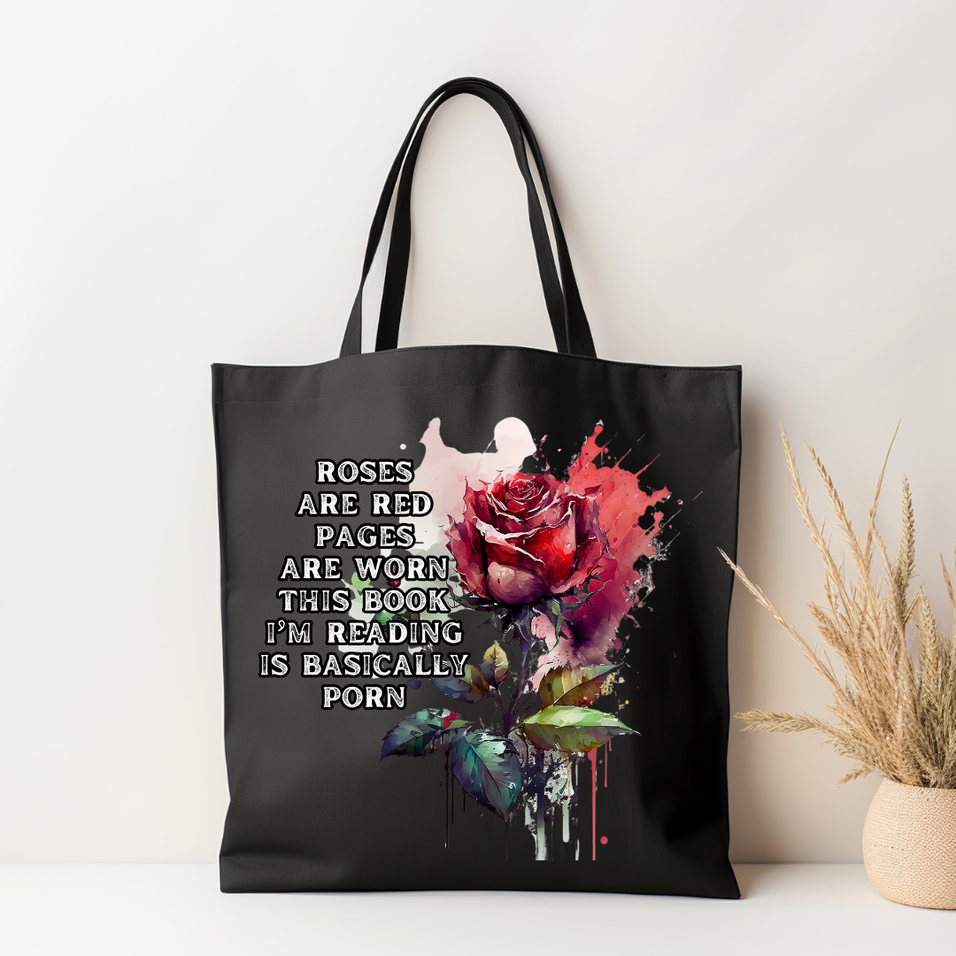 Roses Are Red | Black Tote - The Pretty Things.ca