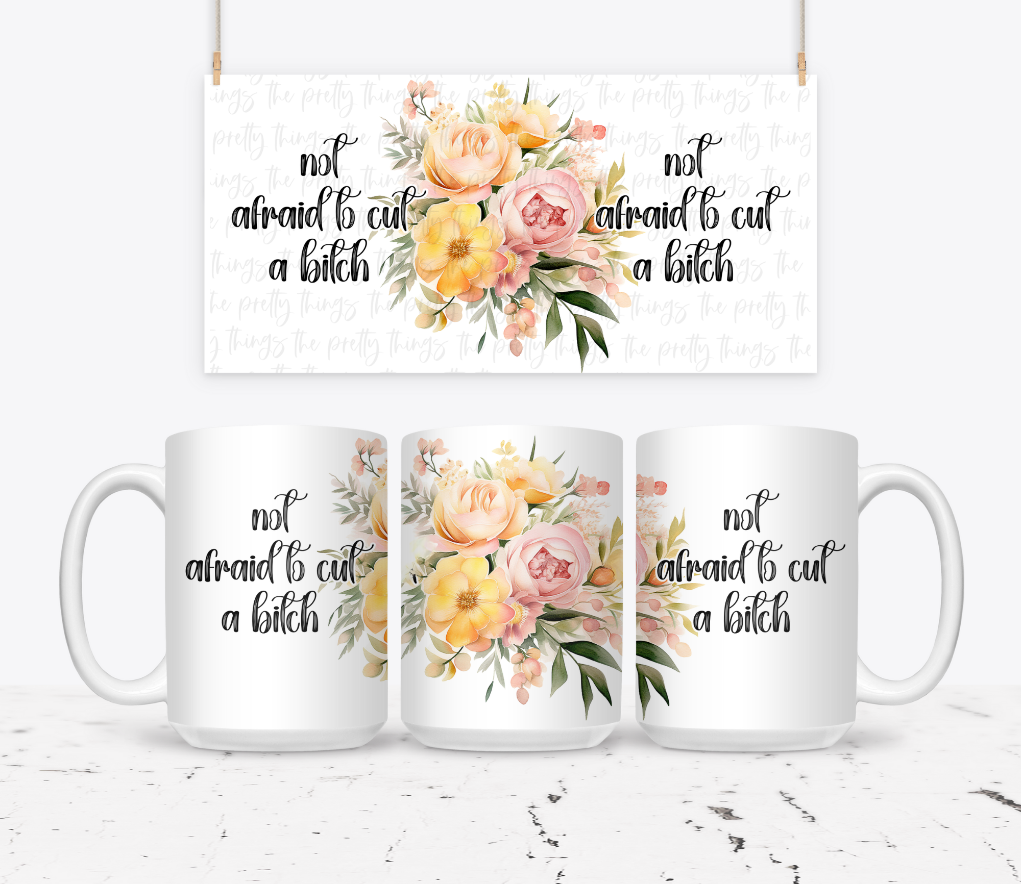 Not Afraid To Cut A Bitch | Mug - The Pretty Things.ca