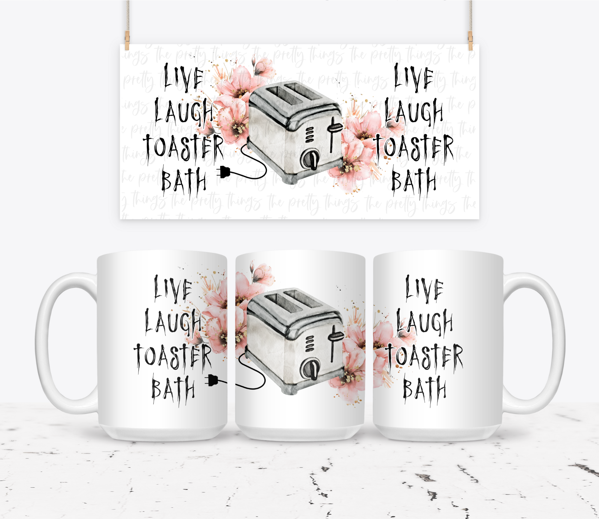 Live Laugh Toaster Bath - The Pretty Things.ca