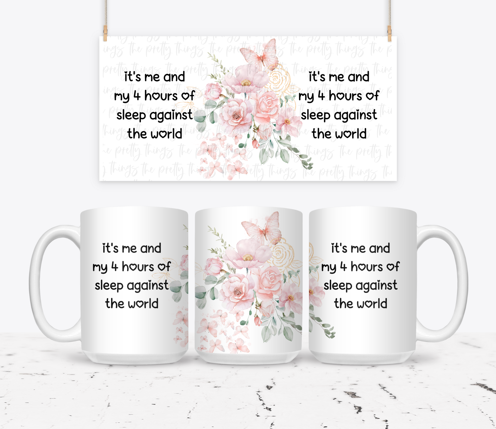 4 Hours Of Sleep | Mug - The Pretty Things.ca