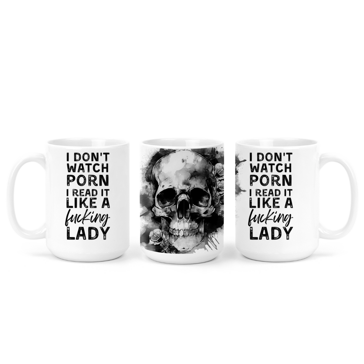 I Don't Watch Porn (Skull) | Mug - The Pretty Things.ca