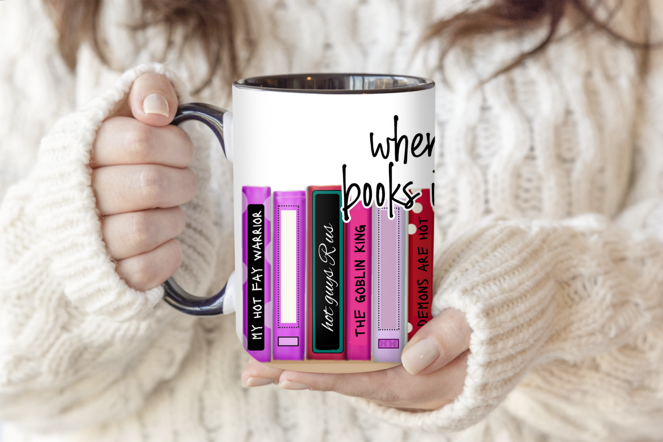 When I Think About Books | Mug - The Pretty Things.ca