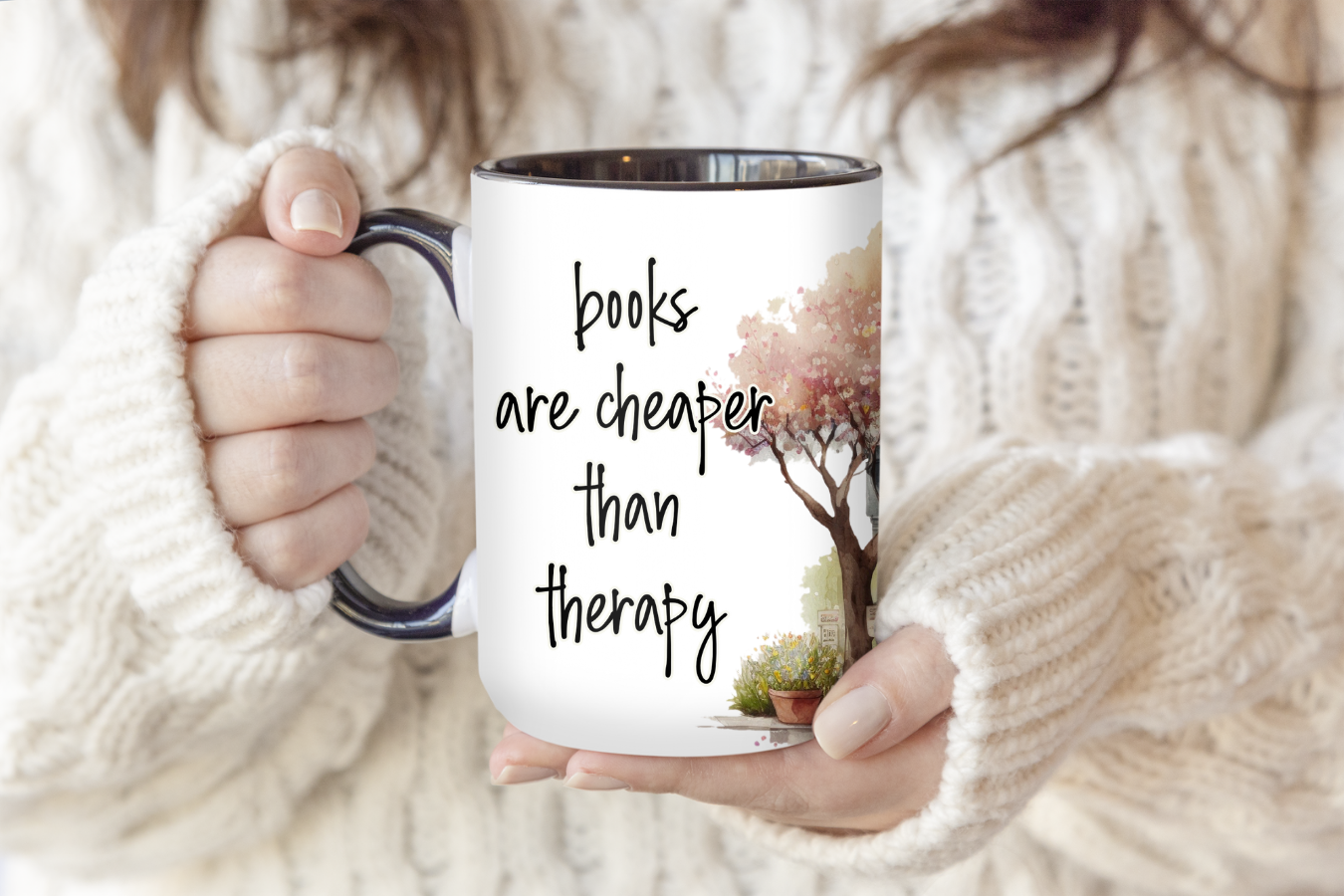 Books Are Cheaper Than Therapy | Mug - The Pretty Things.ca