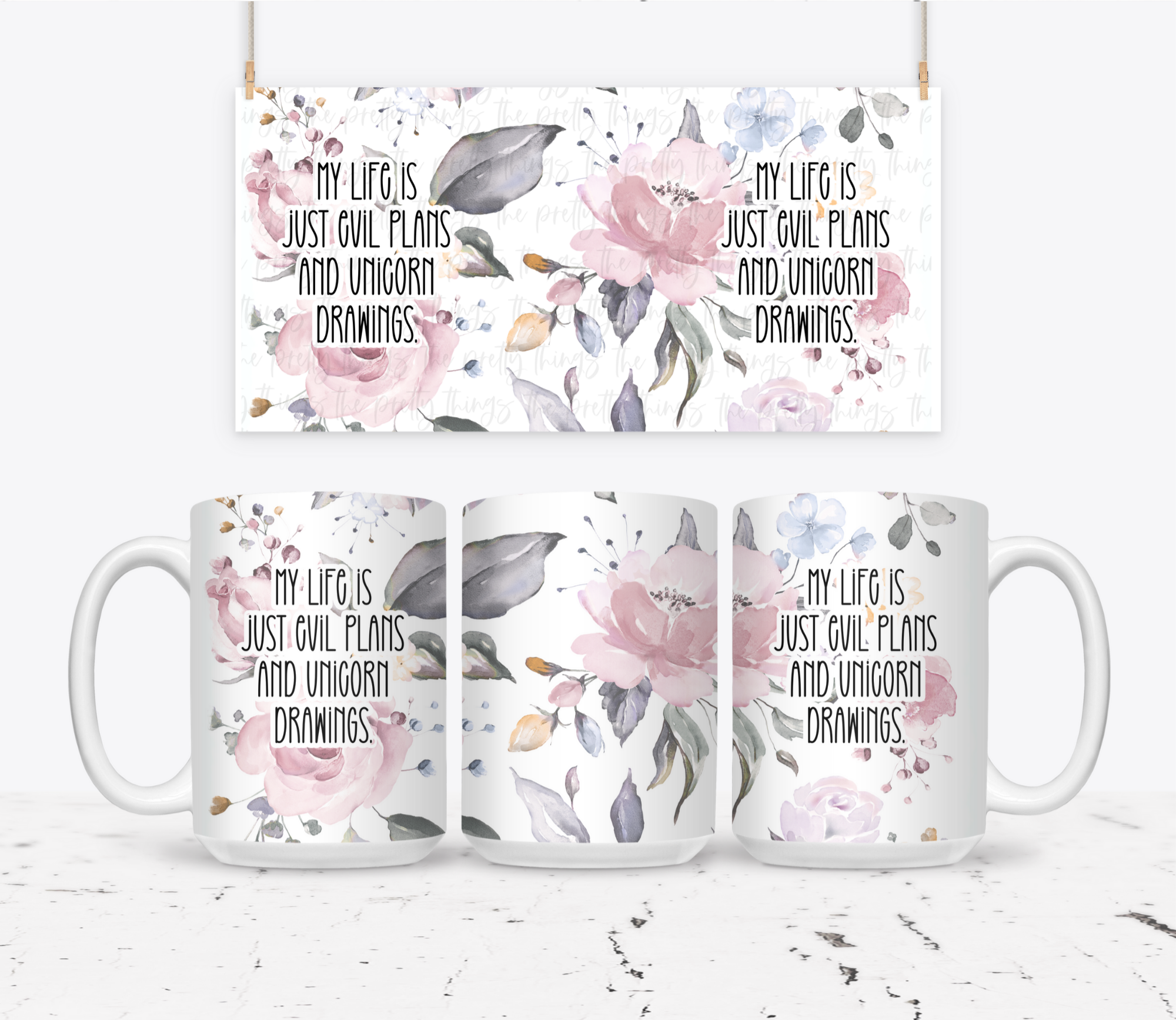 My Life Is Just Evil Plans And Unicorn Drawings - The Pretty Things.ca