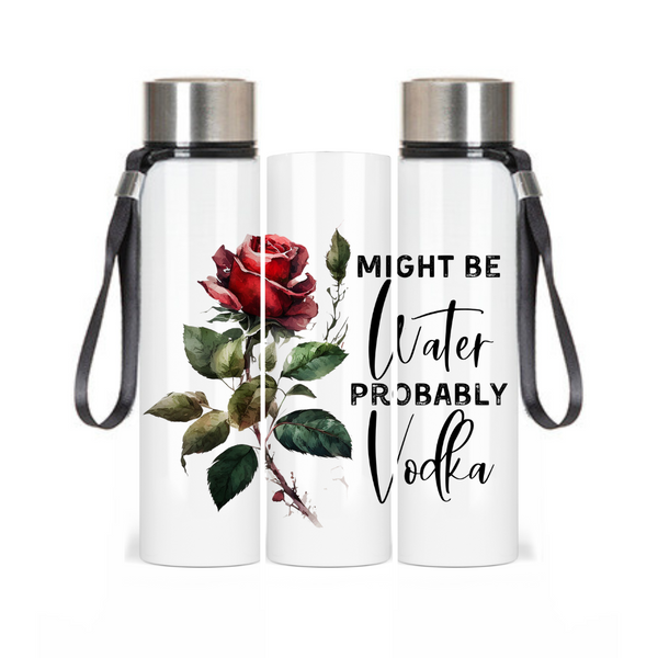 Might Be Water Probably Vodka (Rose) | 27oz Water Bottle - The Pretty Things.ca