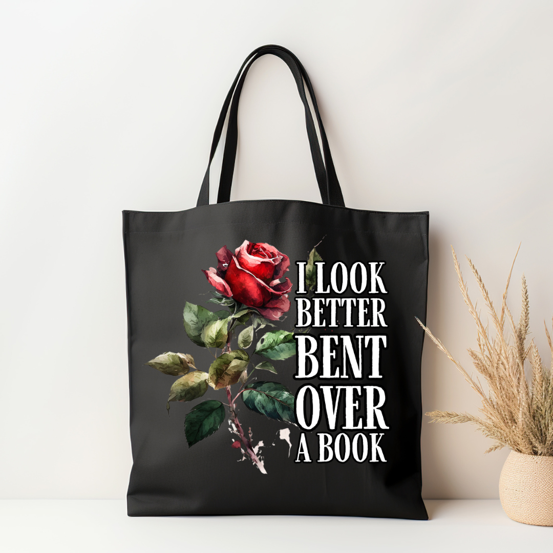 I Look Better Bent Over A Book | Black Tote - The Pretty Things.ca