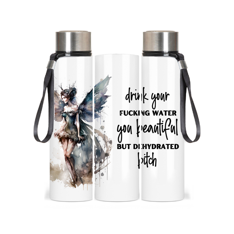 Drink Your Fucking Water (Fairy) | 27oz Water Bottle - The Pretty Things.ca
