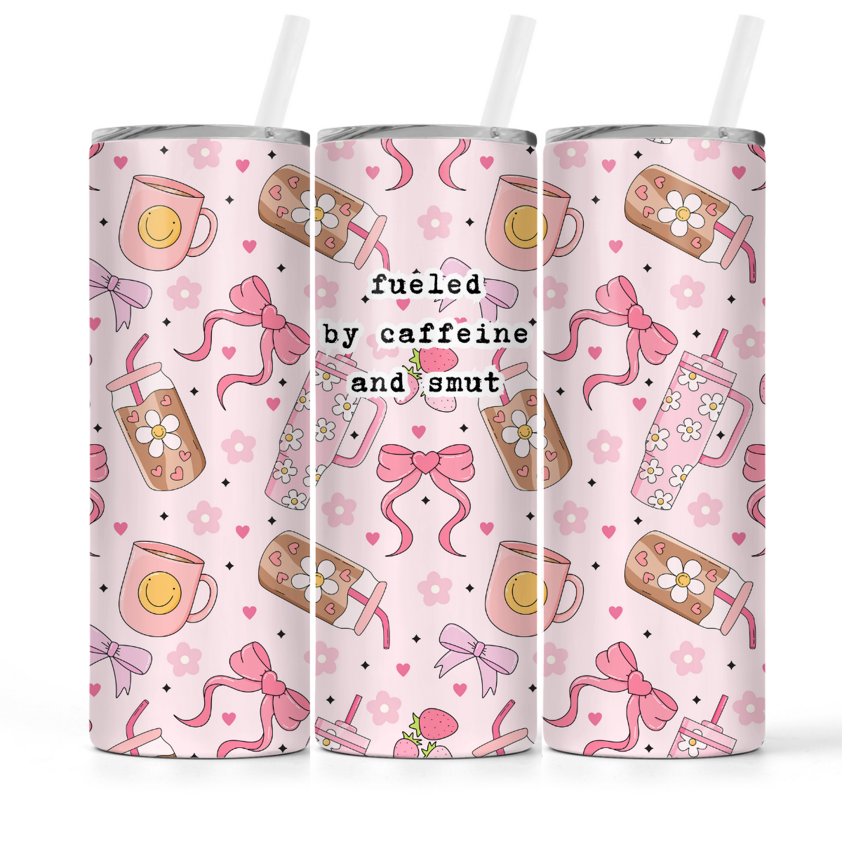 Fueled By Caffeine And Smut | Book Lovers Tumbler - The Pretty Things.ca