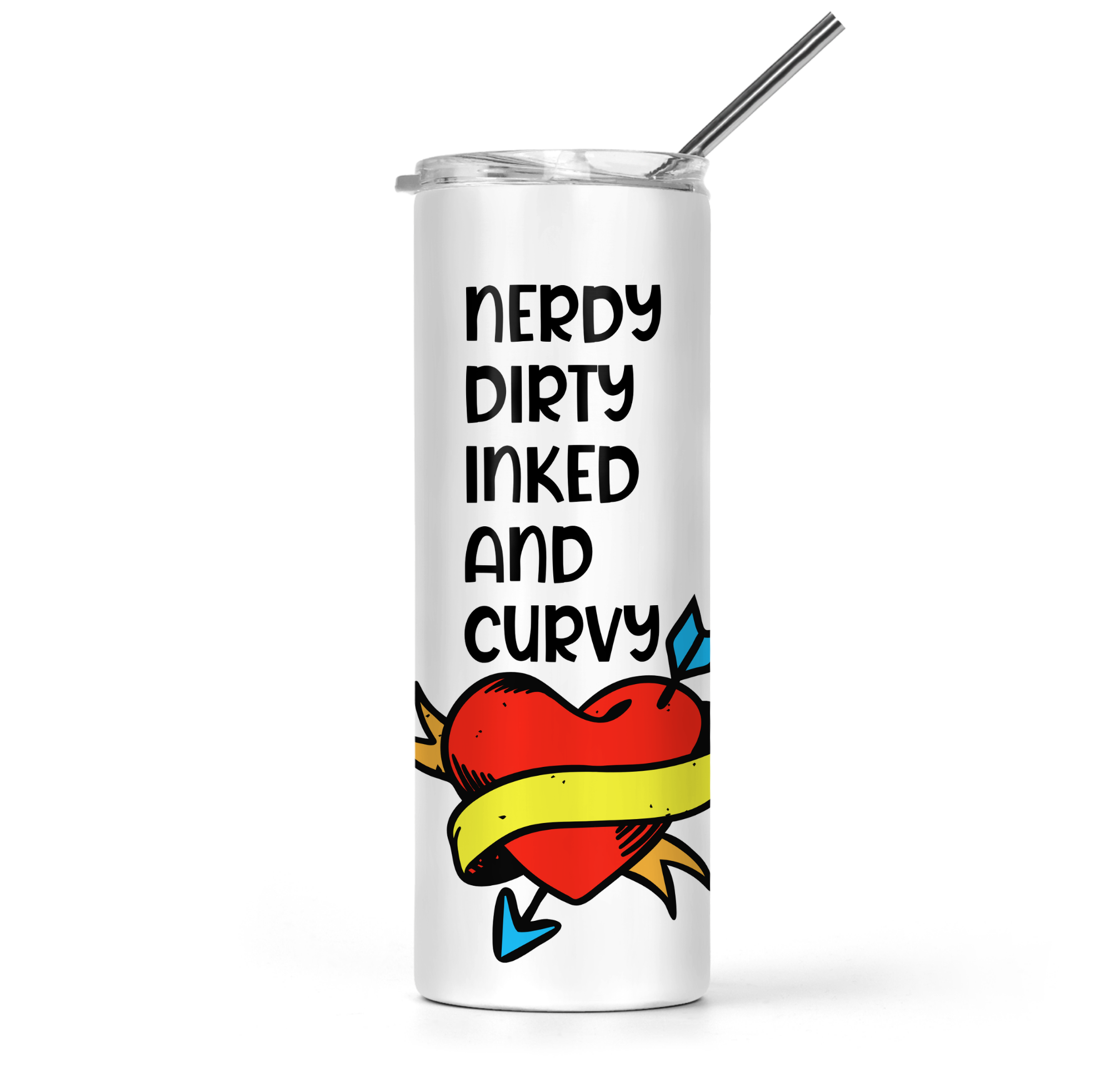 Nerdy Dirty Inked And Curvy Tumbler - The Pretty Things.ca