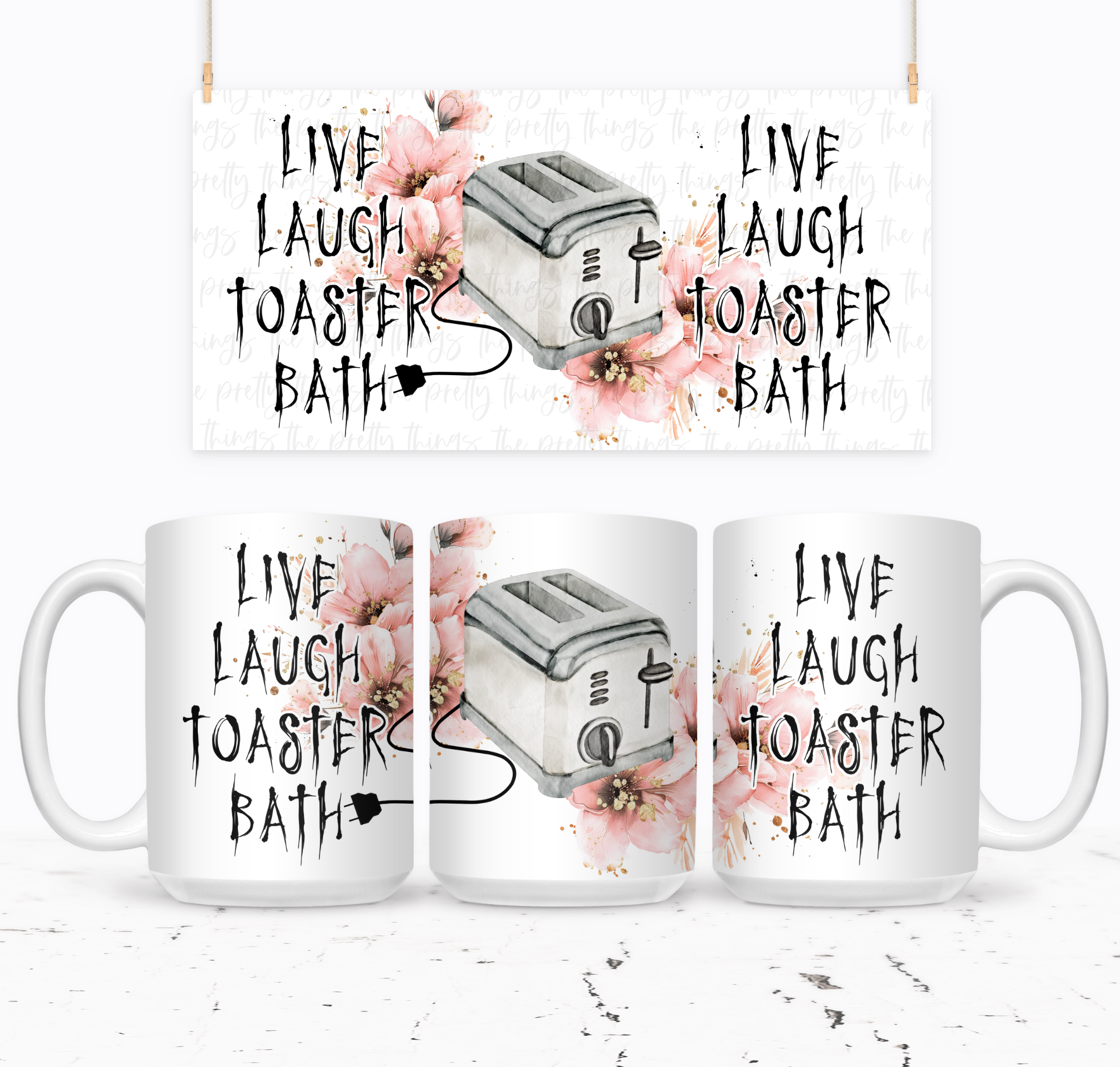 Live Laugh Toaster Bath - The Pretty Things.ca