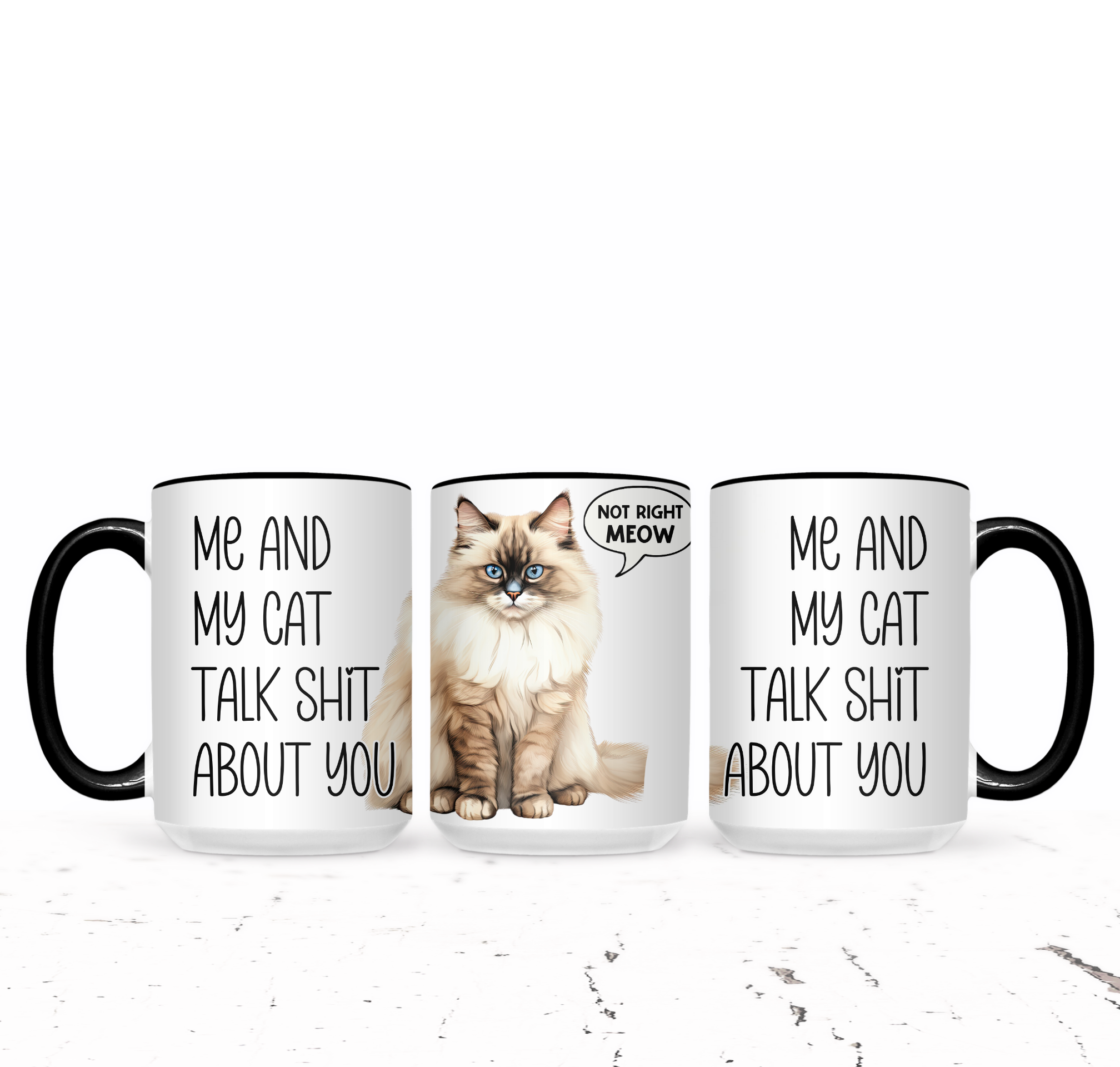 Me And My Cat Talk Shit About You (White Meow) - The Pretty Things.ca