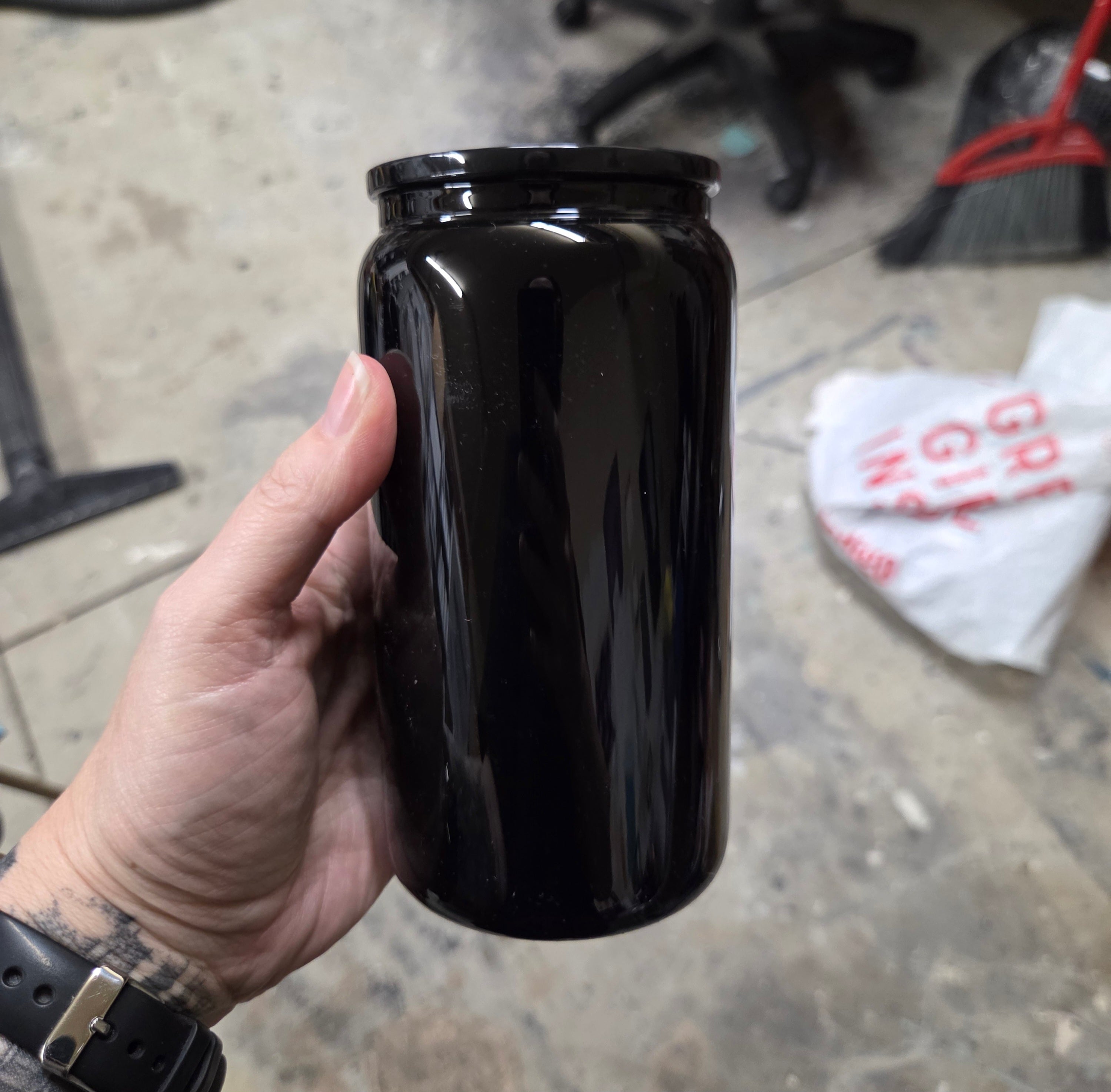 Sale Blank Black Glass Can - The Pretty Things.ca