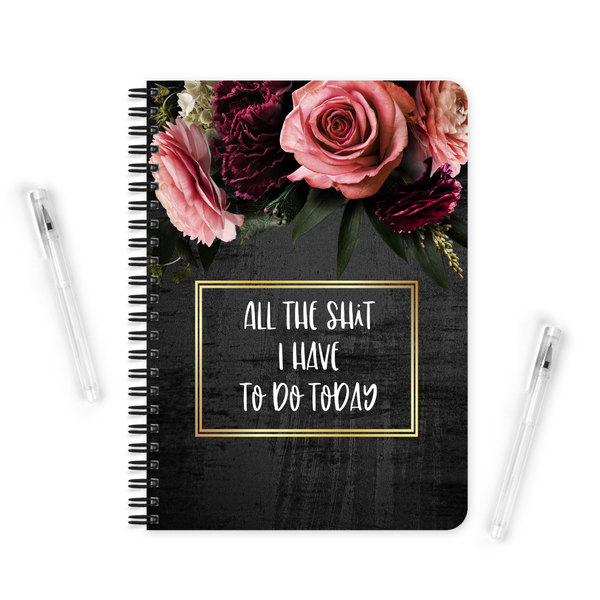 All The Shit I Have To Do Today Black | Notebook - The Pretty Things.ca